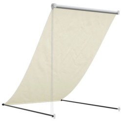 Markise Einziehbar Creme 150x150 cm Stoff und Stahl