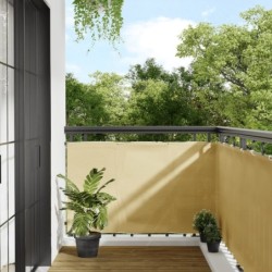 Balkon-Sichtschutz Sandfarben 90x1000 cm 100% Polyester-Oxford