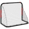 Fußballtor mit Netz Rot und Schwarz 90x48x71 cm Stahl