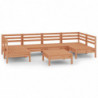 7-tlg. Garten-Lounge-Set Olivia Honigbraun Massivholz Kiefer