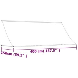 Markise Einziehbar Anthrazit 400x150 cm Stoff und Stahl