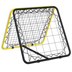 Fußball-Rebounder Doppelseitig Verstellbar Gelb Schwarz Stahl