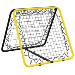 Fußball-Rebounder Doppelseitig Verstellbar Gelb Schwarz Stahl