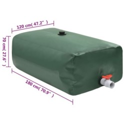 Wassertank mit Wasserhahn Faltbar 1500 L PVC