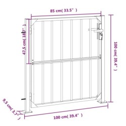 Gartentor 100x100 cm Edelstahl