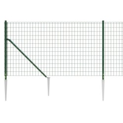 Maschendrahtzaun mit Bodenhülsen Grün 0,8x25 m