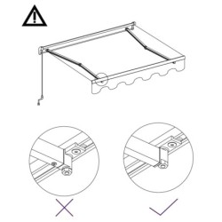 Einziehbare Markise Handbetrieben 500×300 cm Orange und Braun