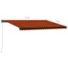 Einziehbare Markise Handbetrieben 500×300 cm Orange und Braun