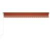 Automatische Markise mit LED Windsensor 500x300 cm Orange/Braun