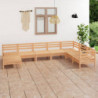 8-tlg. Garten-Lounge-Set Pippin Massivholz Kiefer