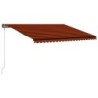 Einziehbare Markise mit Windsensor & LED 500x300cm Orange Braun