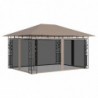 Pavillon Wini mit Moskitonetz 4x3x2,73 m Taupe 180 g/m²