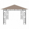 Pavillon Wini mit Moskitonetz 4x3x2,73 m Taupe 180 g/m²