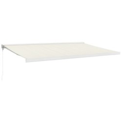 Markise Einziehbar Creme 5x3 m Stoff und Aluminium