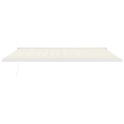 Markise Einziehbar Creme 5x3 m Stoff und Aluminium