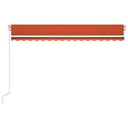 Automatische Markise mit LED & Windsensor 450x350 Orange/Braun