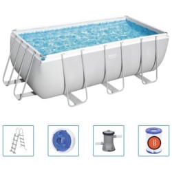 Bestway Power Steel Pool-Set Rechteckig 412x201x122 cm