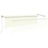 Markise Automatisch mit Rollo LED Windsensor 5x3 m Creme