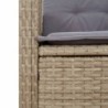 5-tlg. Garten-Essgruppe mit Kissen Beigemischung Poly Rattan