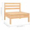 8-tlg. Garten-Lounge-Set Princess Massivholz Kiefer