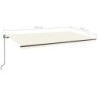 Automatische Markise mit LED & Windsensor 600x350 cm Creme