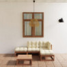 5-tlg. Garten-Lounge-Set Jette mit Kissen Kiefer Massivholz
