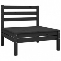 7-tlg. Garten-Lounge-Set Millane Schwarz Massivholz Kiefer