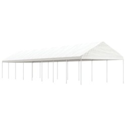 Pavillon mit Dach Weiß 17,84x4,08x3,22 m Polyethylen