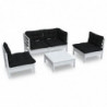 5-tlg. Garten-Lounge-Set Jill mit Kissen Kiefer Massivholz