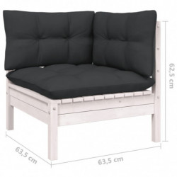 5-tlg. Garten-Lounge-Set Jill mit Kissen Kiefer Massivholz