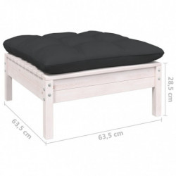 5-tlg. Garten-Lounge-Set Jill mit Kissen Kiefer Massivholz