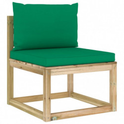6-tlg. Garten-Lounge-Set mit Kissen Imprägniertes Kiefernholz