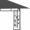 Pavillon Waclawa mit Moskitonetz & LED-Lichterkette 4x3x2,73m Anthrazit