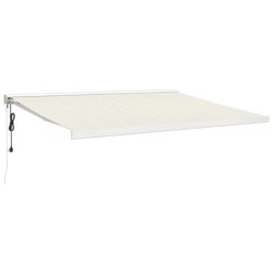 Markise Einziehbar Creme 4x3 m Stoff und Aluminium