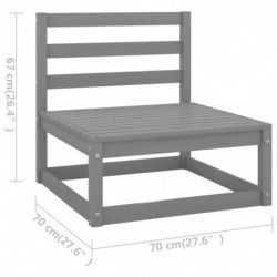 5-tlg. Garten-Lounge-Set Joakim mit Kissen Kiefer Massivholz