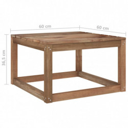 5-tlg. Garten-Lounge-Set John mit Weinroten Kissen