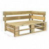 4-tlg. Paletten-Lounge-Set mit Kissen Grün Kiefer Imprägniert
