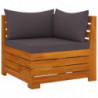 2-Sitzer-Gartensofa Arwed mit Kissen Massivholz Akazie
