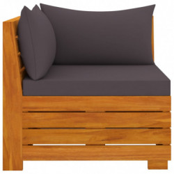 2-Sitzer-Gartensofa Arwed mit Kissen Massivholz Akazie