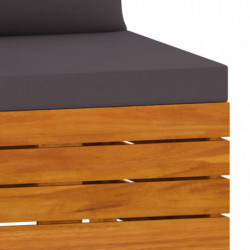 2-Sitzer-Gartensofa Arwed mit Kissen Massivholz Akazie