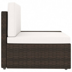 4-tlg. Garten-Lounge-Set Gianluca Poly Rattan Braun