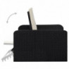 2-tlg. Garten-Lounge-Set Aurelius mit Auflagen Poly Rattan Schwarz