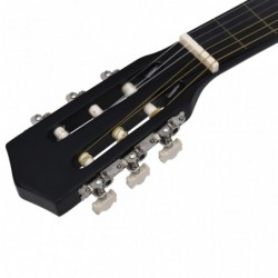 Western Akustik Cutaway Gitarre mit 6 Saiten Schwarz 38"