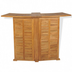 Klappbarer Bartisch 155x53x105 cm Teak Massiv