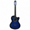 Western Akustik Cutaway Gitarre mit Equalizer 6 Saiten Blau