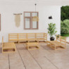 9-tlg. Garten-Lounge-Set Roman Kiefer Massivholz
