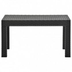 2-tlg. Garten-Lounge-Set Beat mit Kissen PP Rattan Anthrazit