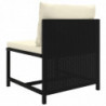 7-tlg. Garten-Lounge-Set Nickolas mit Kissen Poly Rattan Schwarz