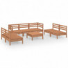 8-tlg. Garten-Lounge-Set Quentin Honigbraun Massivholz Kiefer