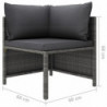 7-tlg. Garten-Lounge-Set Ortraud mit Kissen Poly Rattan Grau